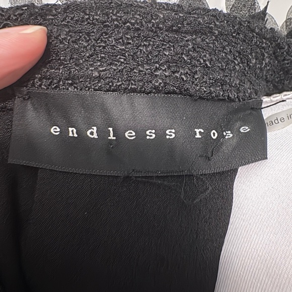 Endless Rose Black Floral Tulle Tweed Sheath Dress - Picture 8 of 10